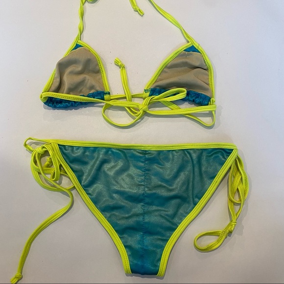 Womens Cloris Murphy string bikini triangle top 2 piece bathing suit - Picture 7 of 7